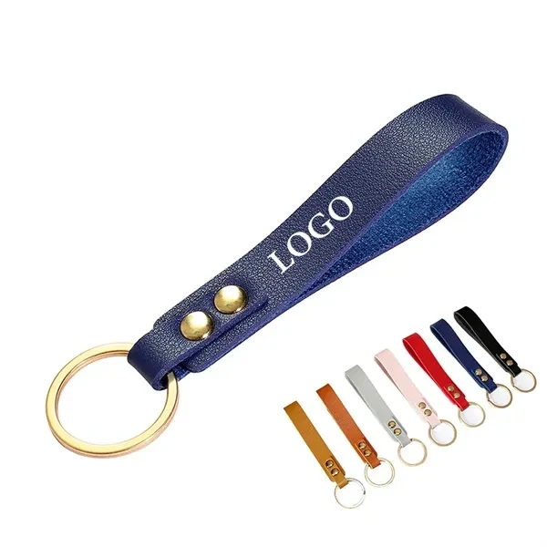 Custom Leather Key Chain with Zipper Attachment — Trade Show & Corporate Giveaway 1