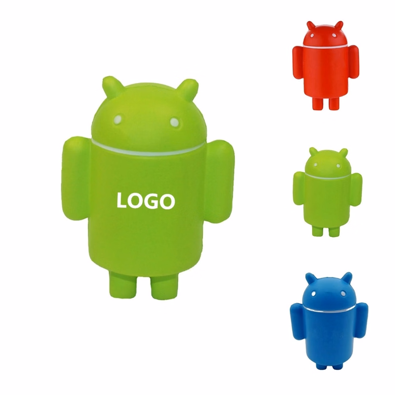 4" Tall Android Robot Stress Reliever Ball