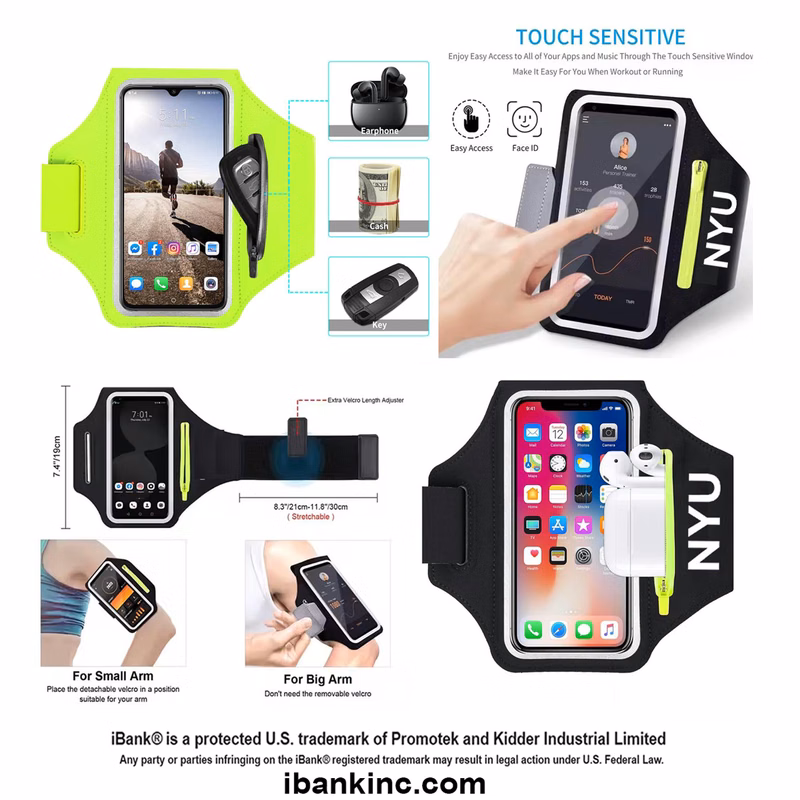 iBank ® Sport Armband for iPhone 17,16,18, Galaxy Phones & More