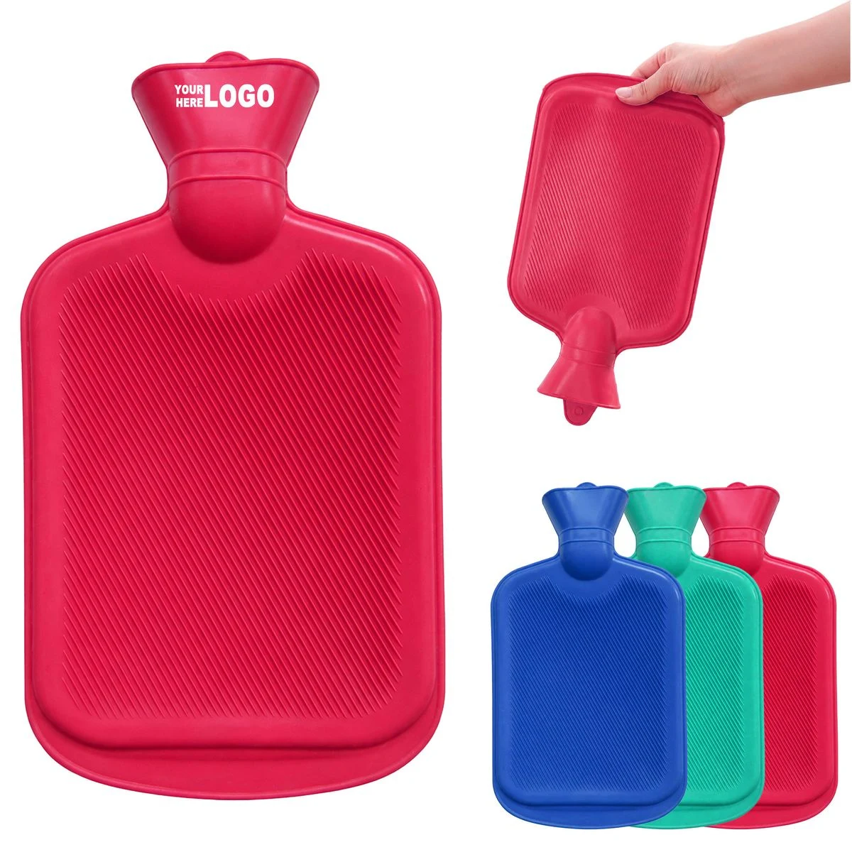 60OZ Natural Rubber Hot Water Bottles 1