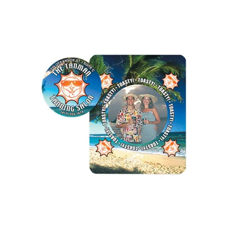 Picture Frame w/ Round Circle Cut-Out Vinyl Magnet - 20mil 1