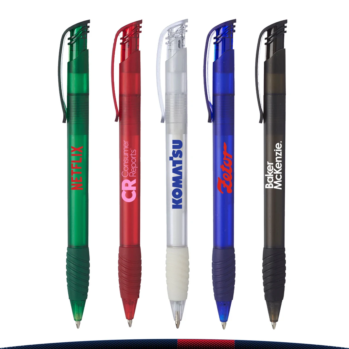 Berry Rubber Grip Plastic Ballpoint Pen 1