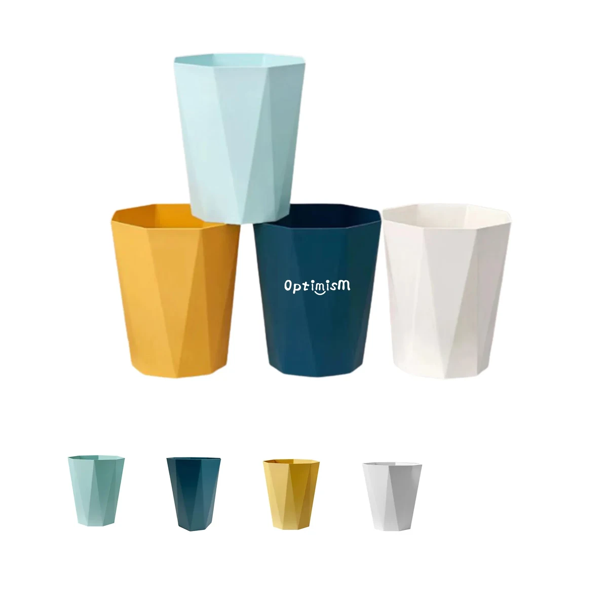 Nordic Rhombus Simple Trash Can Without Lid 1