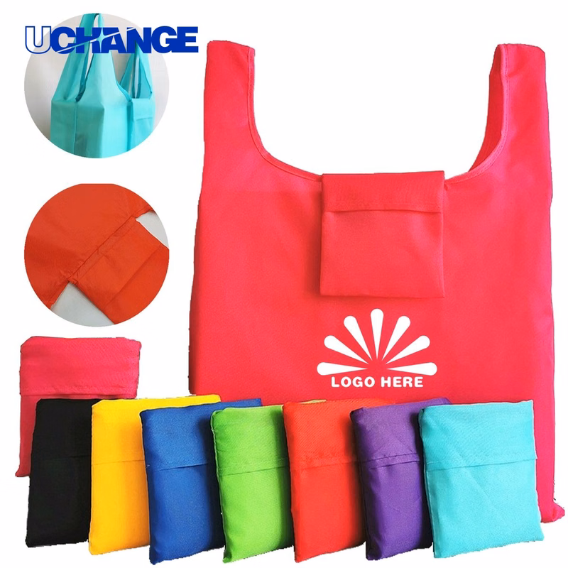 Reusable Foldable Tote Bag Organizer with Snap Closure