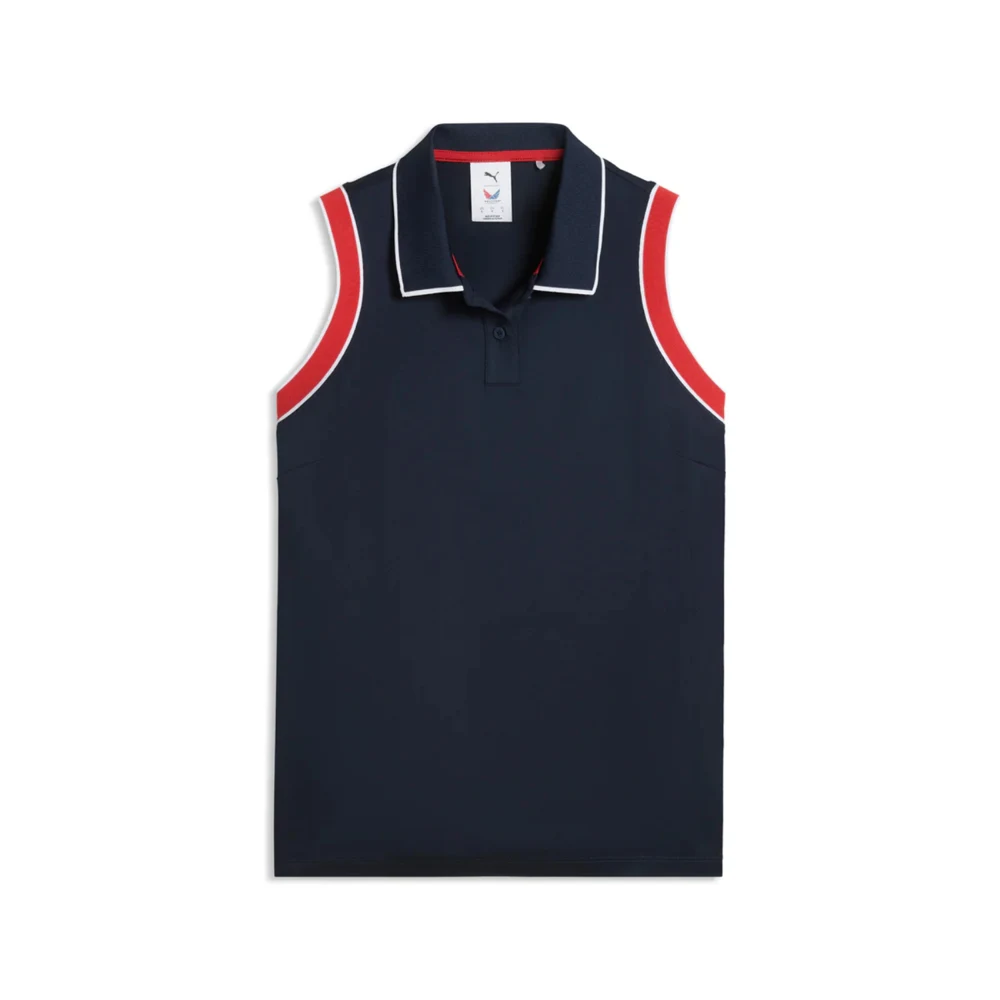 PUMA® Women's Volition Solid Sleeveless Golf Polo with UPF Protection and Custom Logo 1