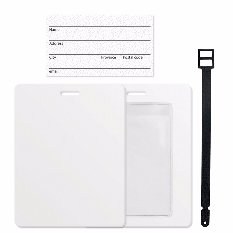 Jumbo Rectangle Slip-In Pocket Plastic Golf Bag Tag Full Colour Imprint