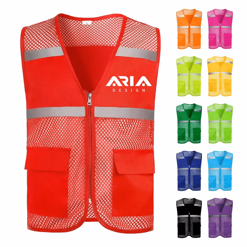 Pockets and Zipper Reflective Safety Vest