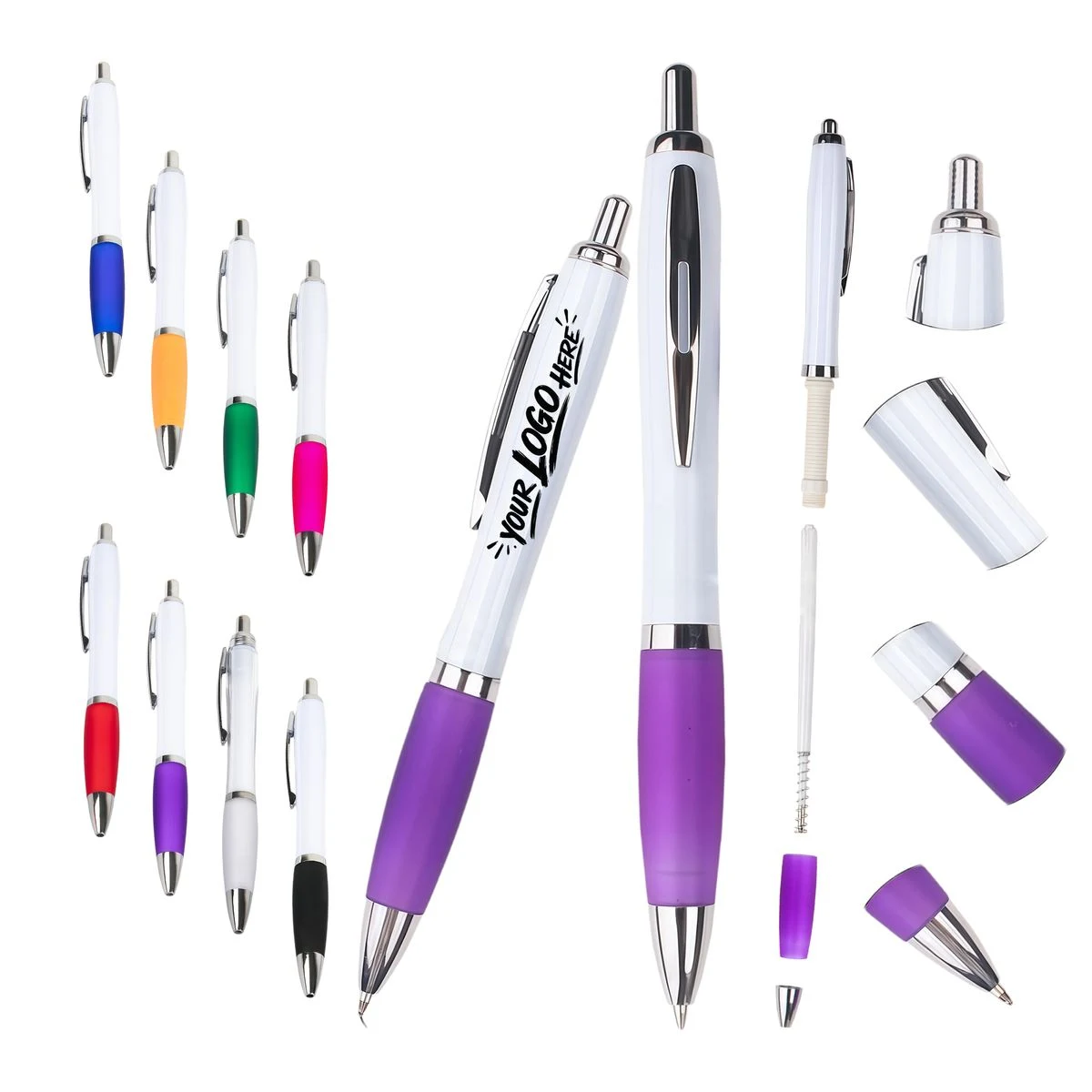 Gourd Shape Click Ballpoint Pen Plastic Business Pen 1