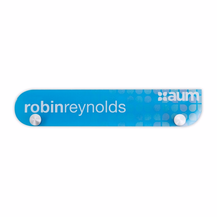 USA Made Acrylic Nameplates & Signs, Custom Shape (16-20 Sq. Inches)