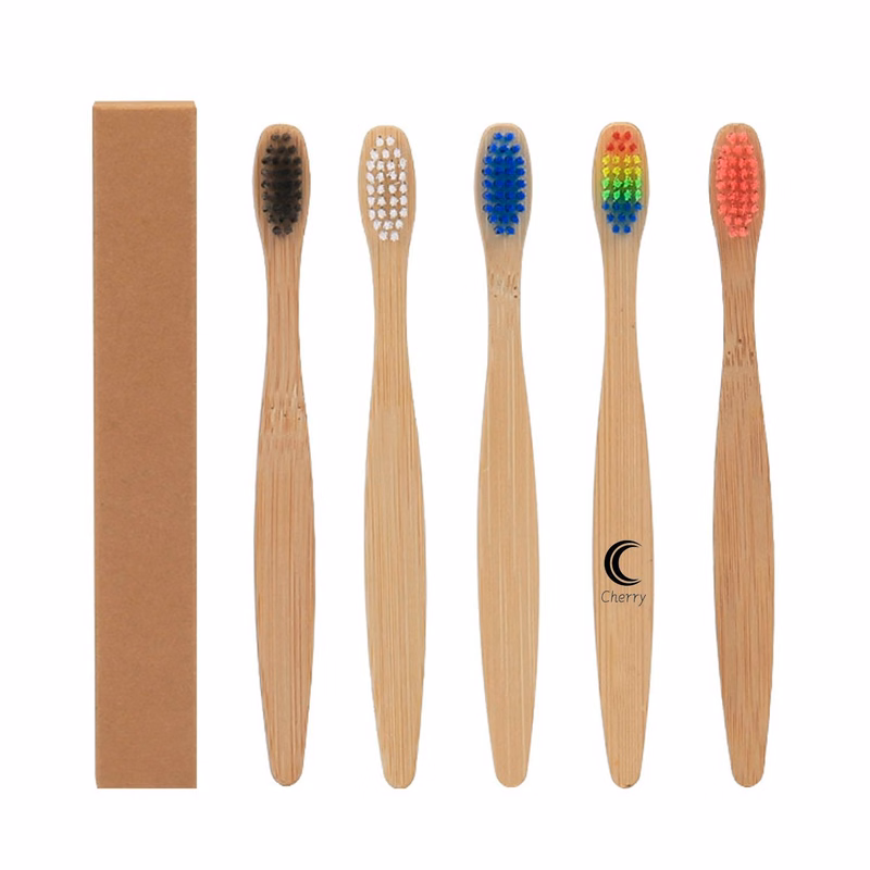 Eco Disposable Bamboo Toothbrush with Paper Box