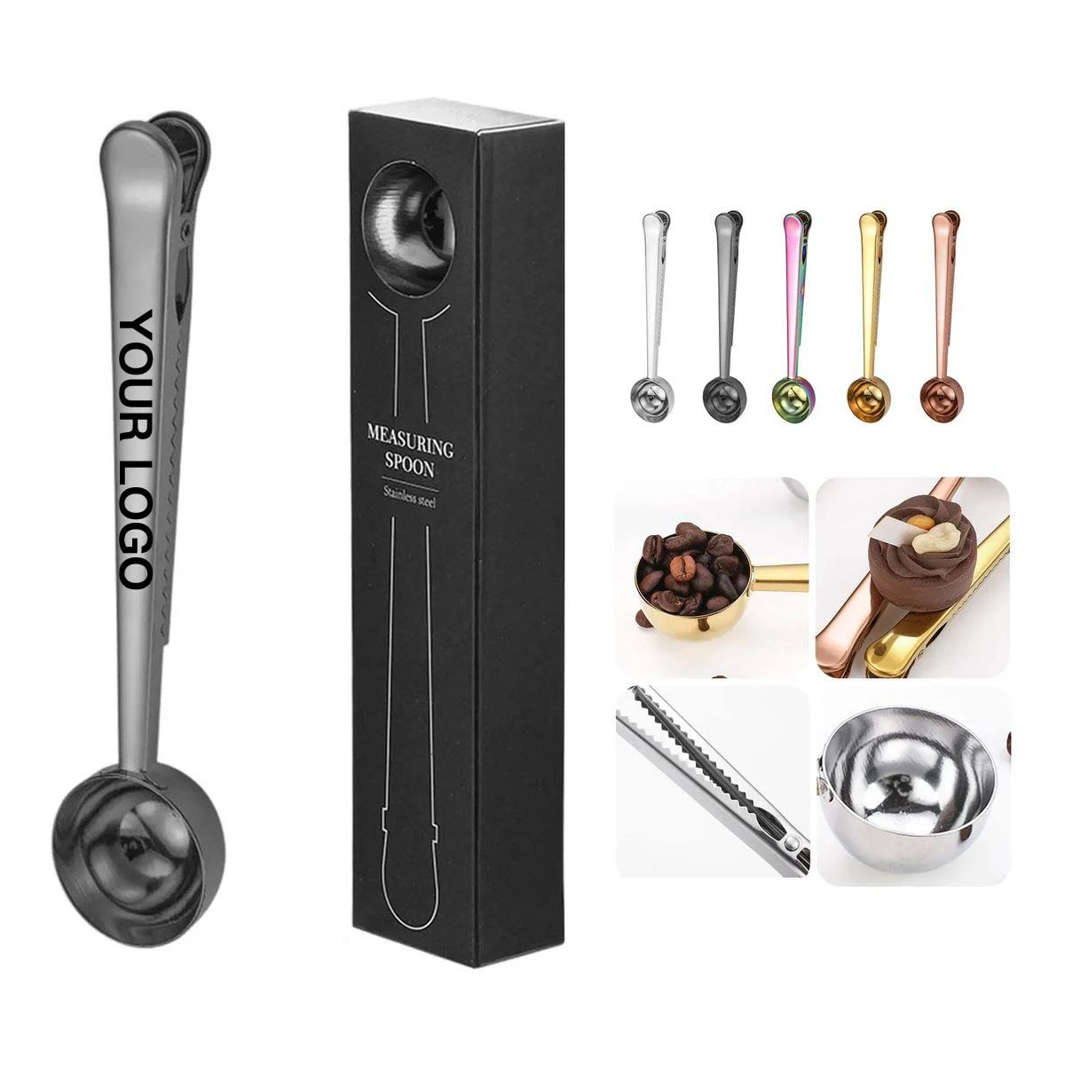 Durable Coffee Measuring Spoon with Clip Handle 1