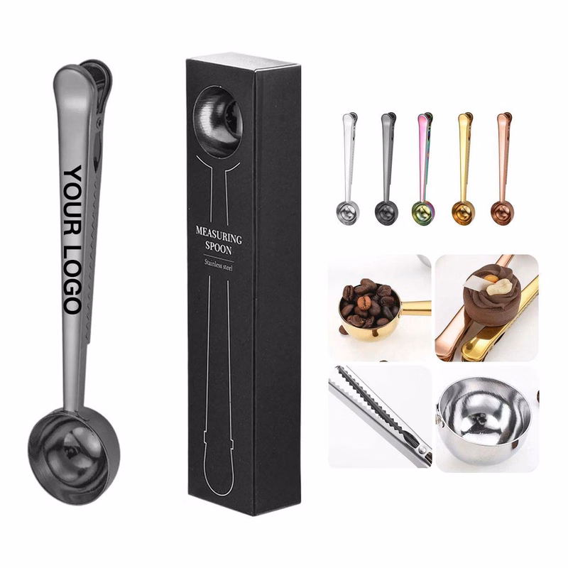Durable Coffee Measuring Spoon with Clip Handle