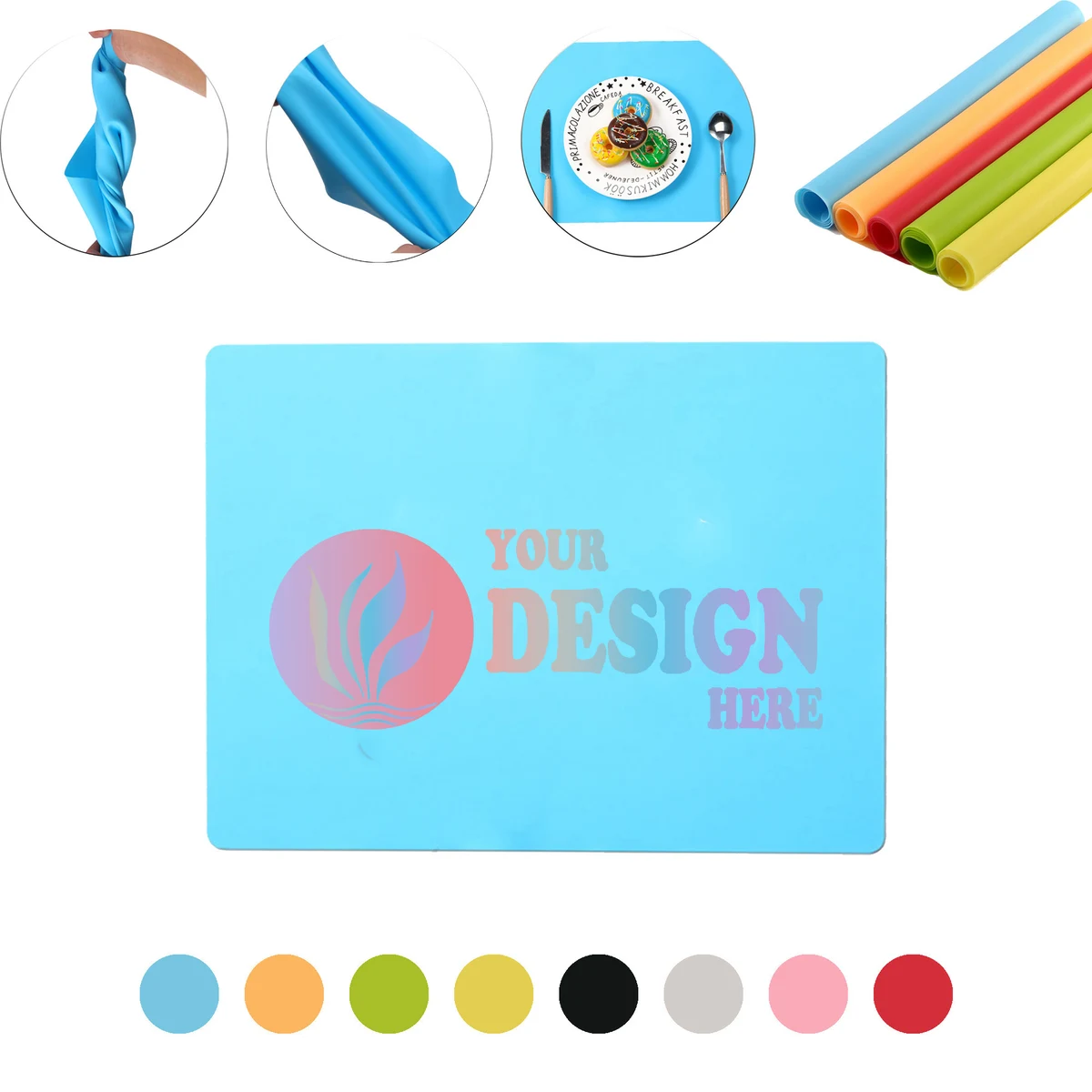 Custom Rectangular Silicone Placemat 1