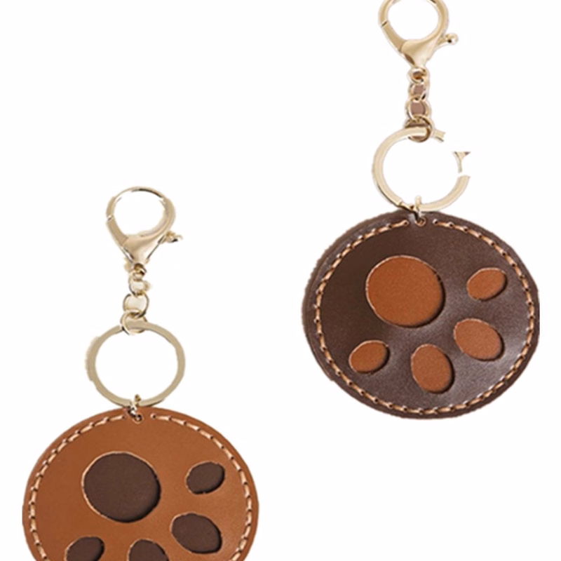 Cat Paw Leather Key Ring Key Chain