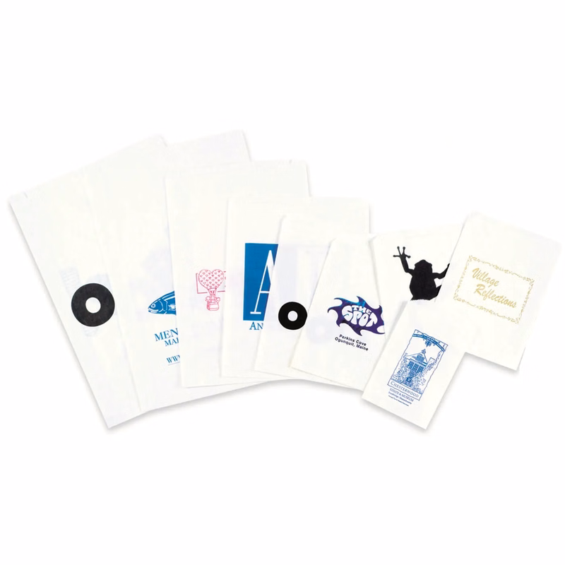 White Kraft Merchandise Bags - Hot Stamp Imprint
