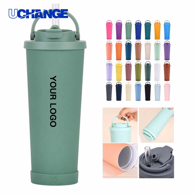 28 oz Stainless Steel Milk Tea Cup Drinkware Dual Drinking