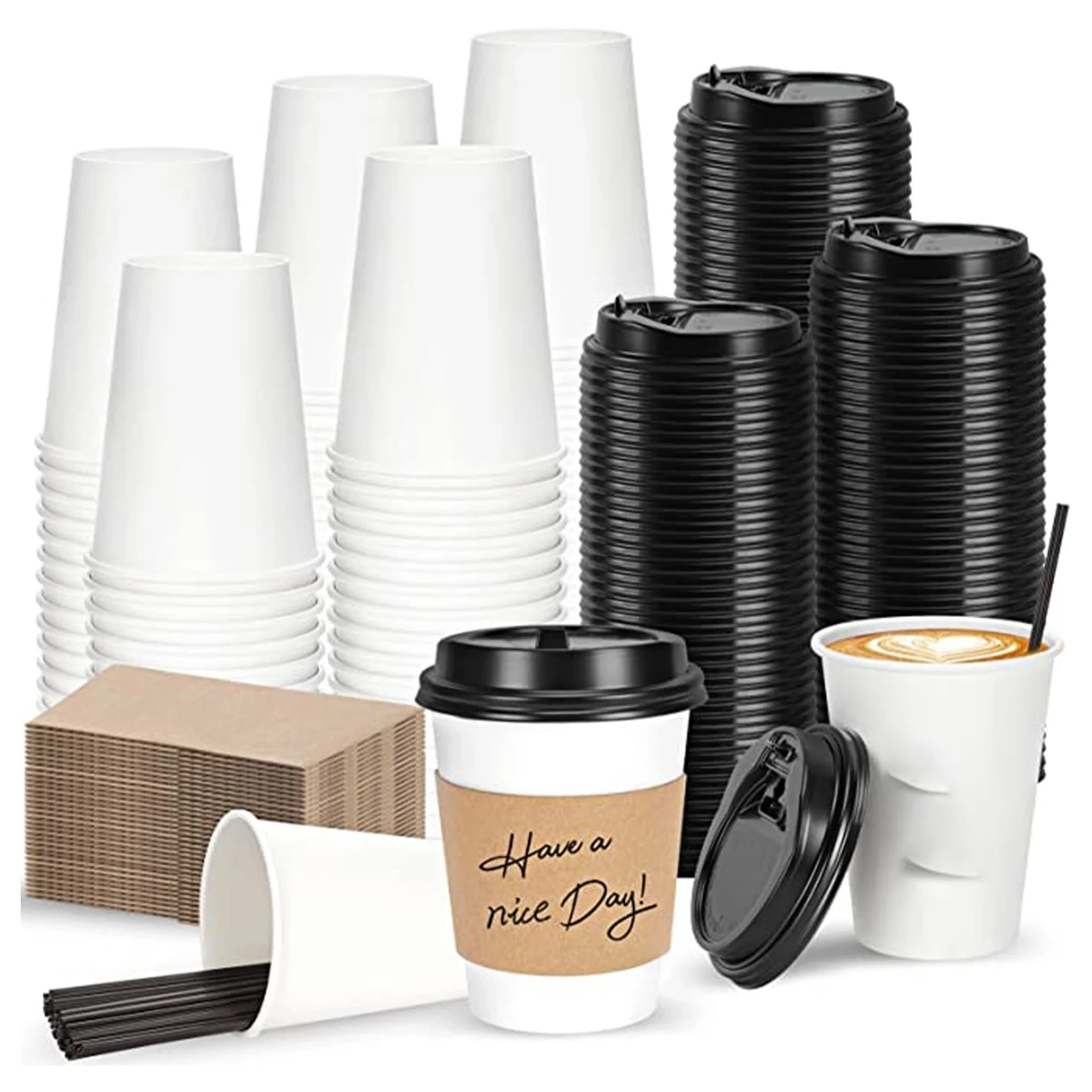 16 OZ Compostable Coffee Cups 1
