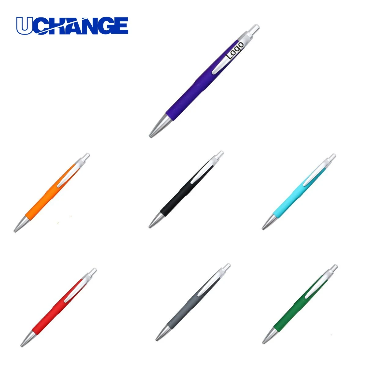 Customizable Push Button Ballpoint Pen, custom pen with logo imprint 1