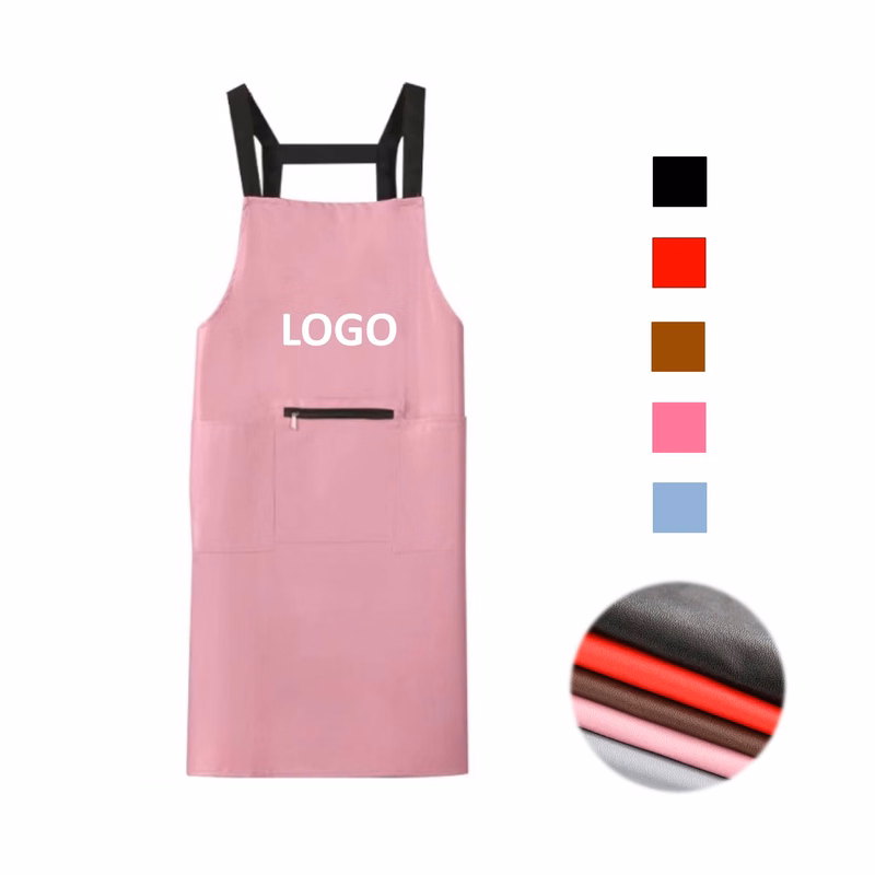 PU Leather Kitchen Apron For Women