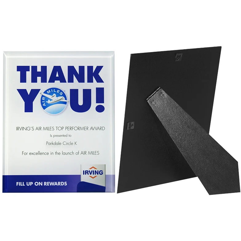 Vertical Acrylic Plaque w/ Easel Back (8"x 10"x 3/8") (PhotoImage) 1