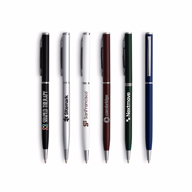 Slim Twist Metal Pen (Silver)