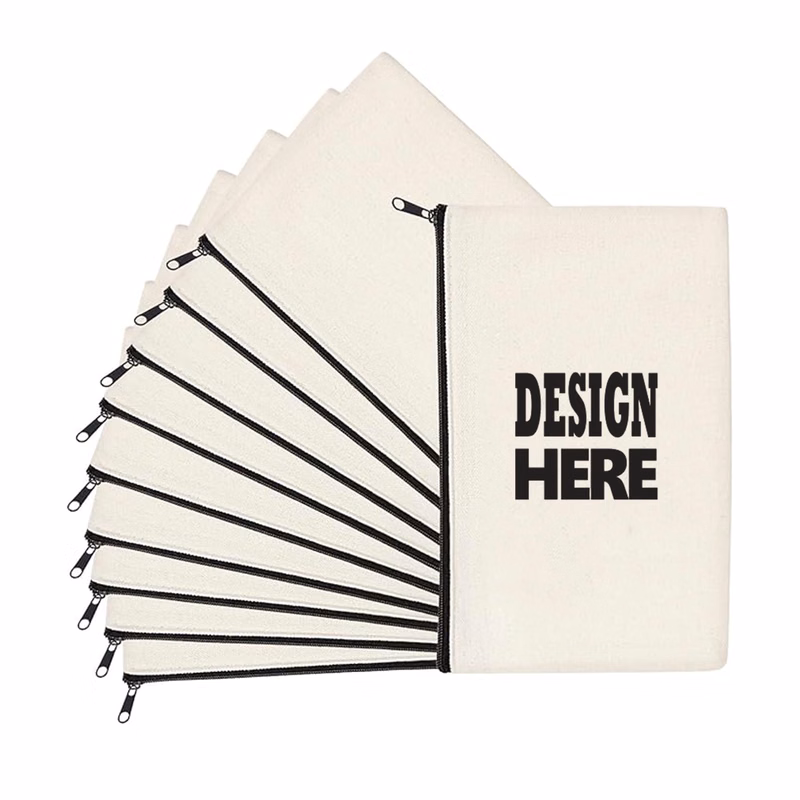 Customizable Zipper Blank Canvas Bag