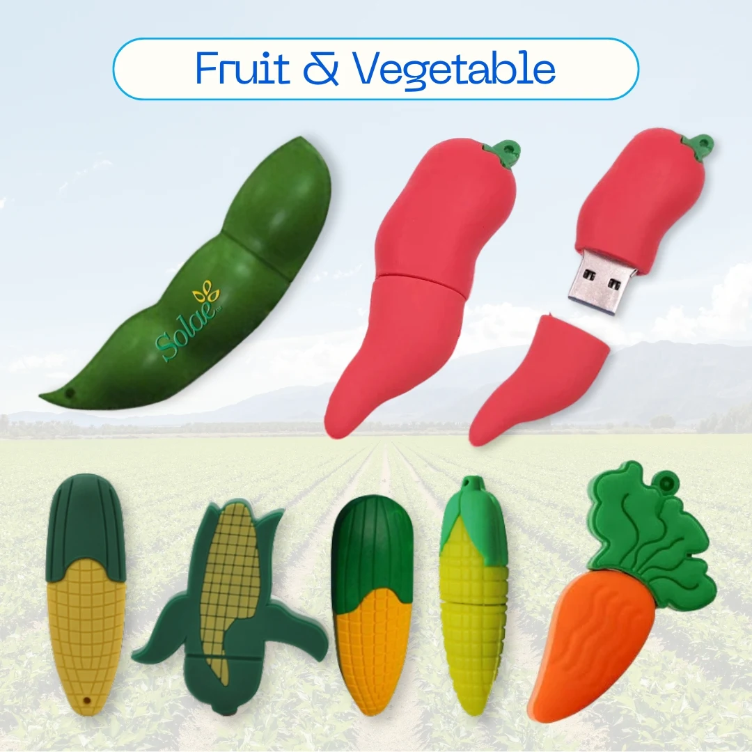 Custom Fruit & Vegetable-Themed USB Drives 1