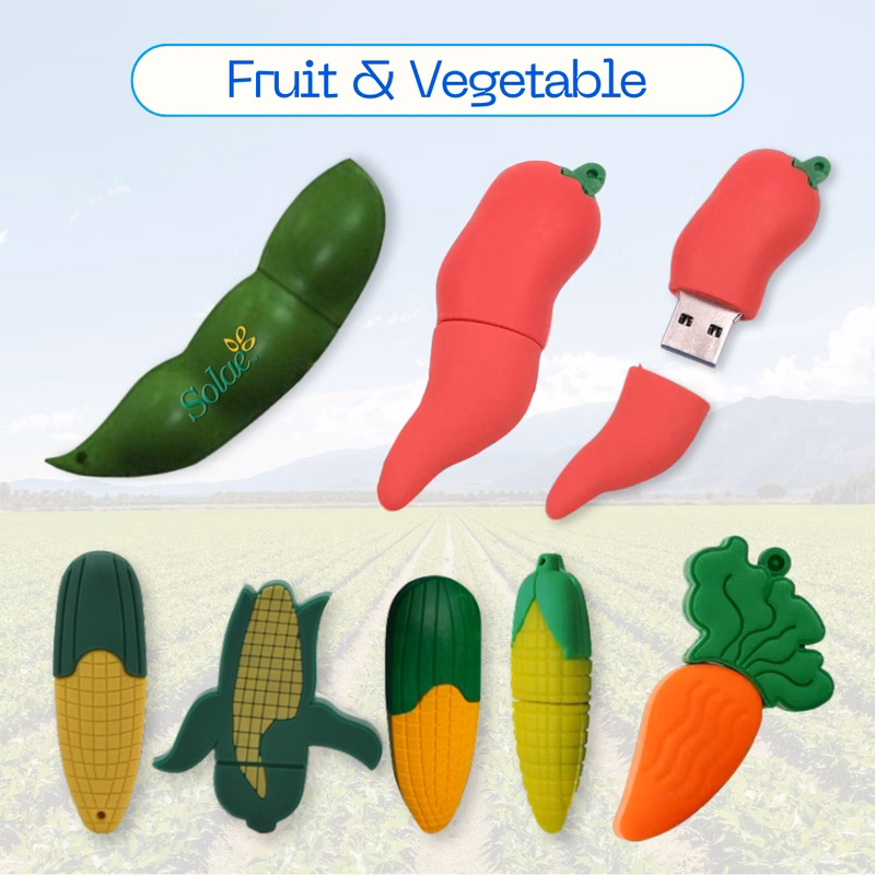 Custom Fruit & Vegetable-Themed USB Drives