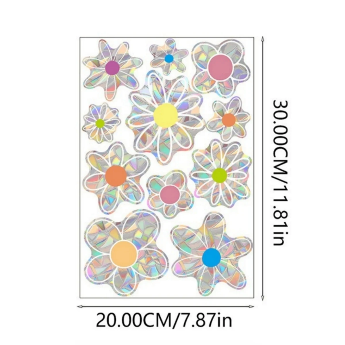 Rainbow Static Stained Glass Decorative Stickers 1