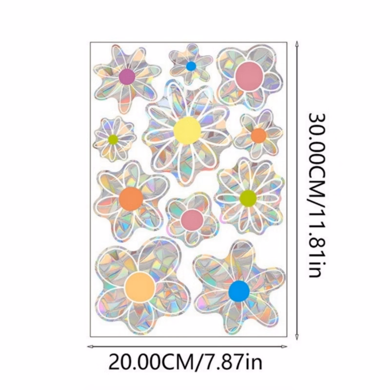 Rainbow Static Stained Glass Decorative Stickers