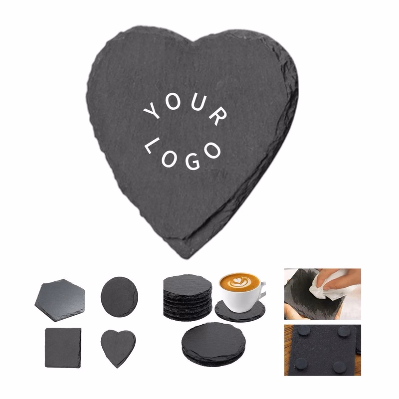 Natural Slate Coaster with Custom Branding for Heat Resistance