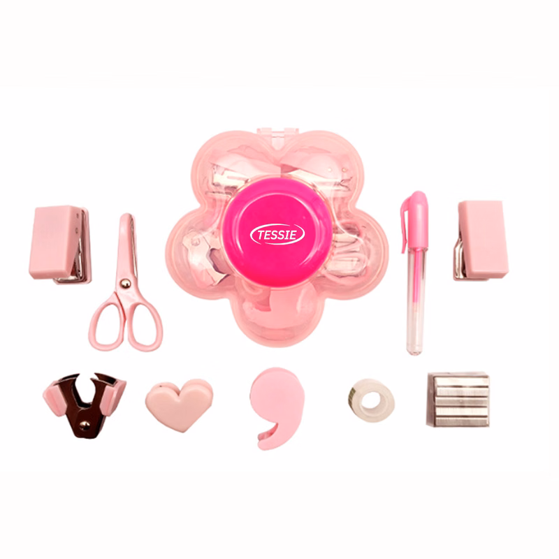 Desk Flower Shaped Office Supplies Stationery Set