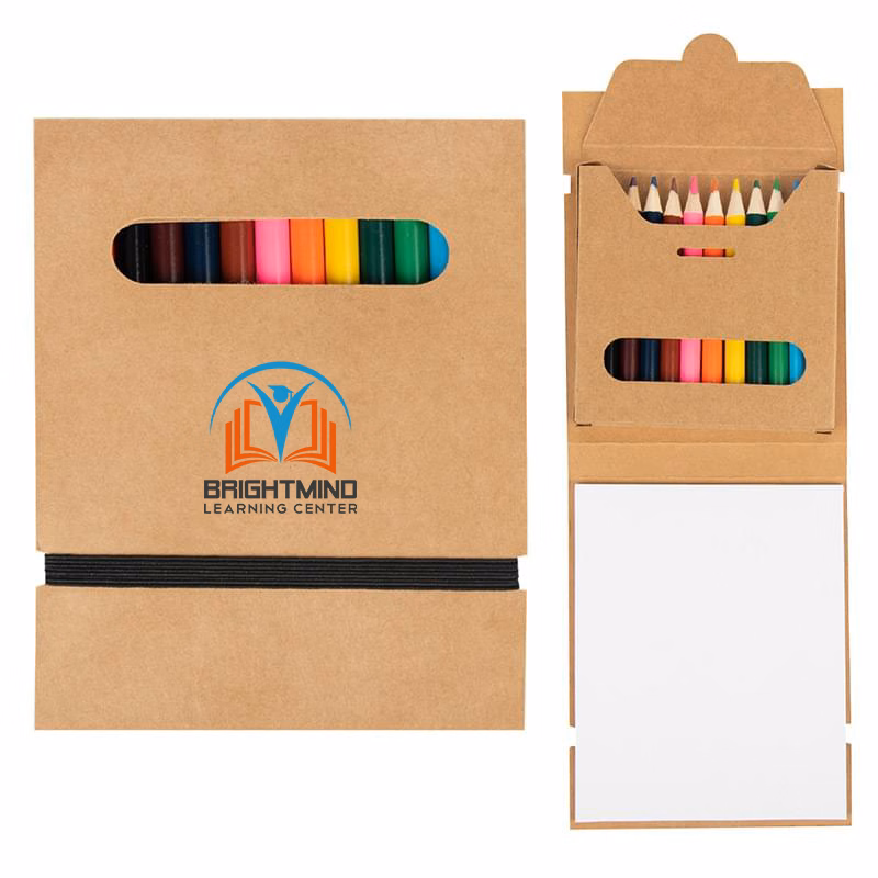 12-Piece Colored Pencil Set with Kraft Paper