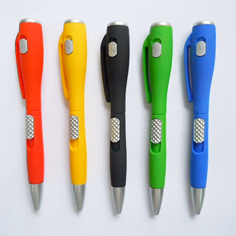 Flashlight Ballpoint Pen With LED Light