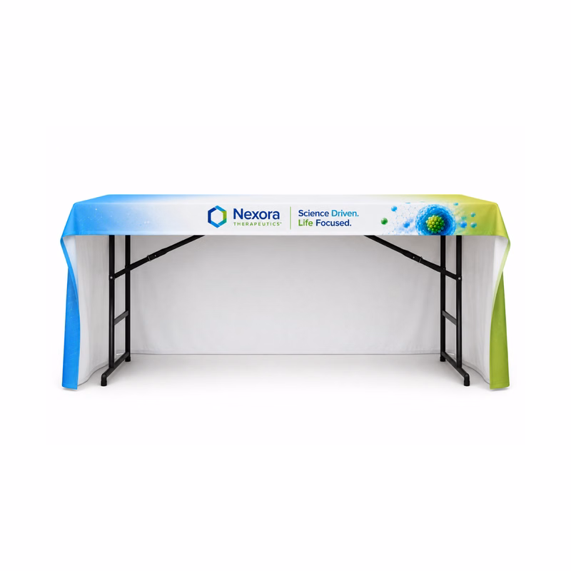 6' Eco-Poly Table Throw (3-Sided)