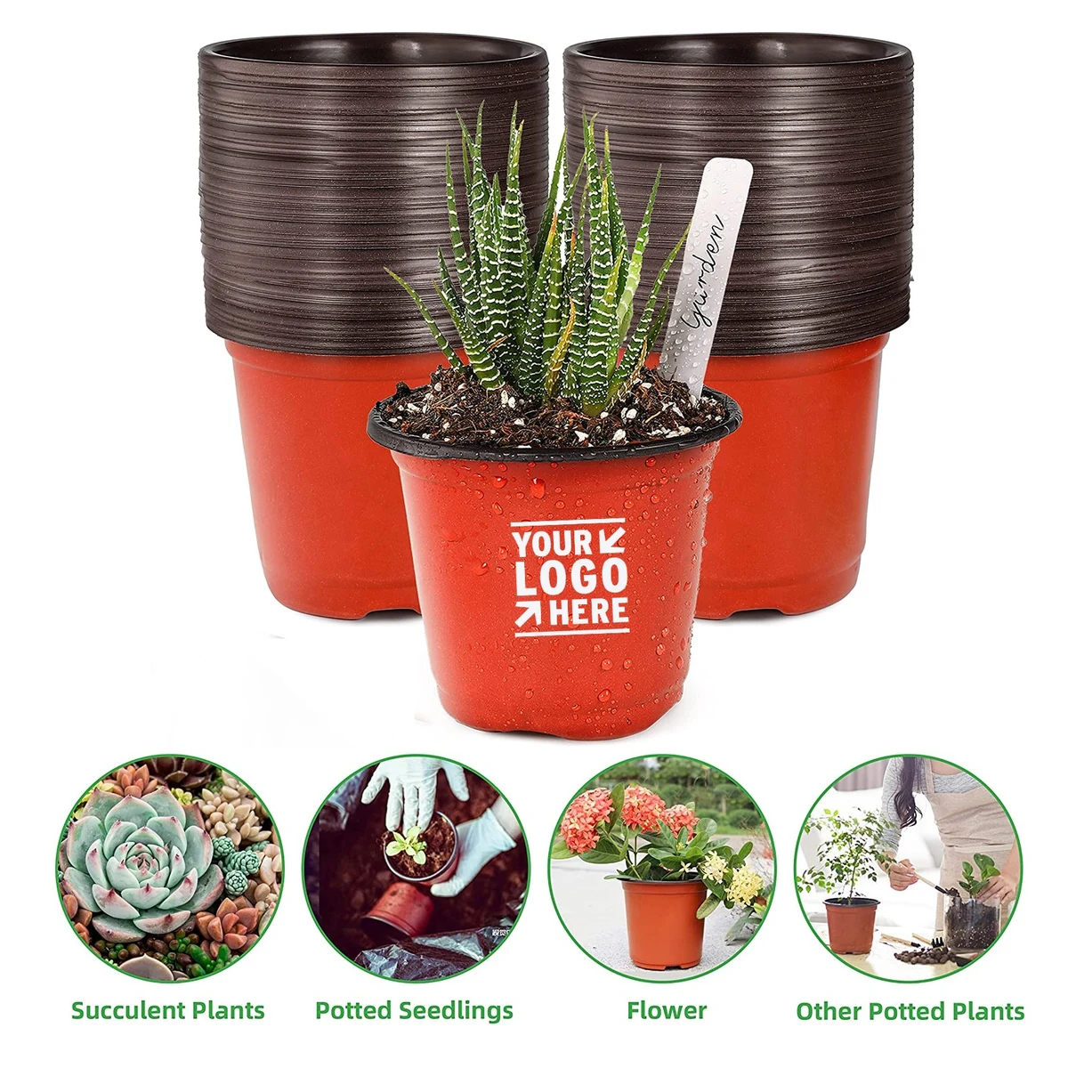 4" Plant Pots Small Plastic Plants Nursery Pot 1