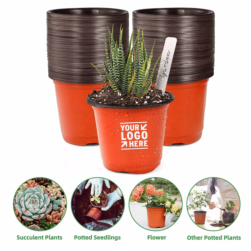 4" Plant Pots Small Plastic Plants Nursery Pot