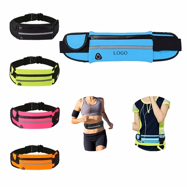 Sports Waist Bag with Hydration Bottle Holder