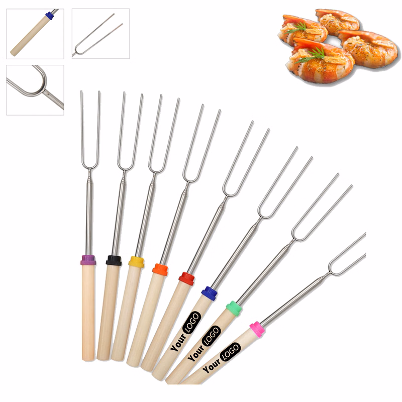 MOQ 50 pcs BBQ Fork Roasting Sticks