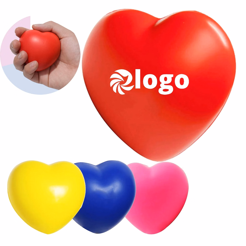 PU Heart Stress Balls MOQ 50pcs