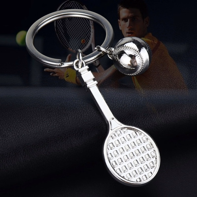 Tennis racket key chain
