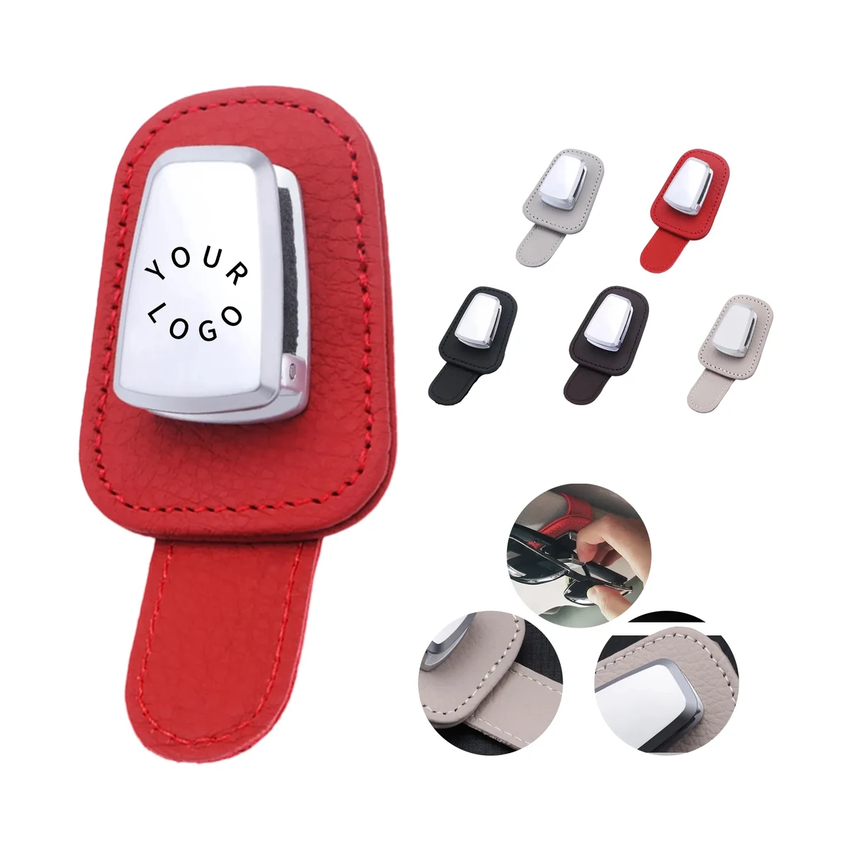 Leather Sunglasses Clip 1