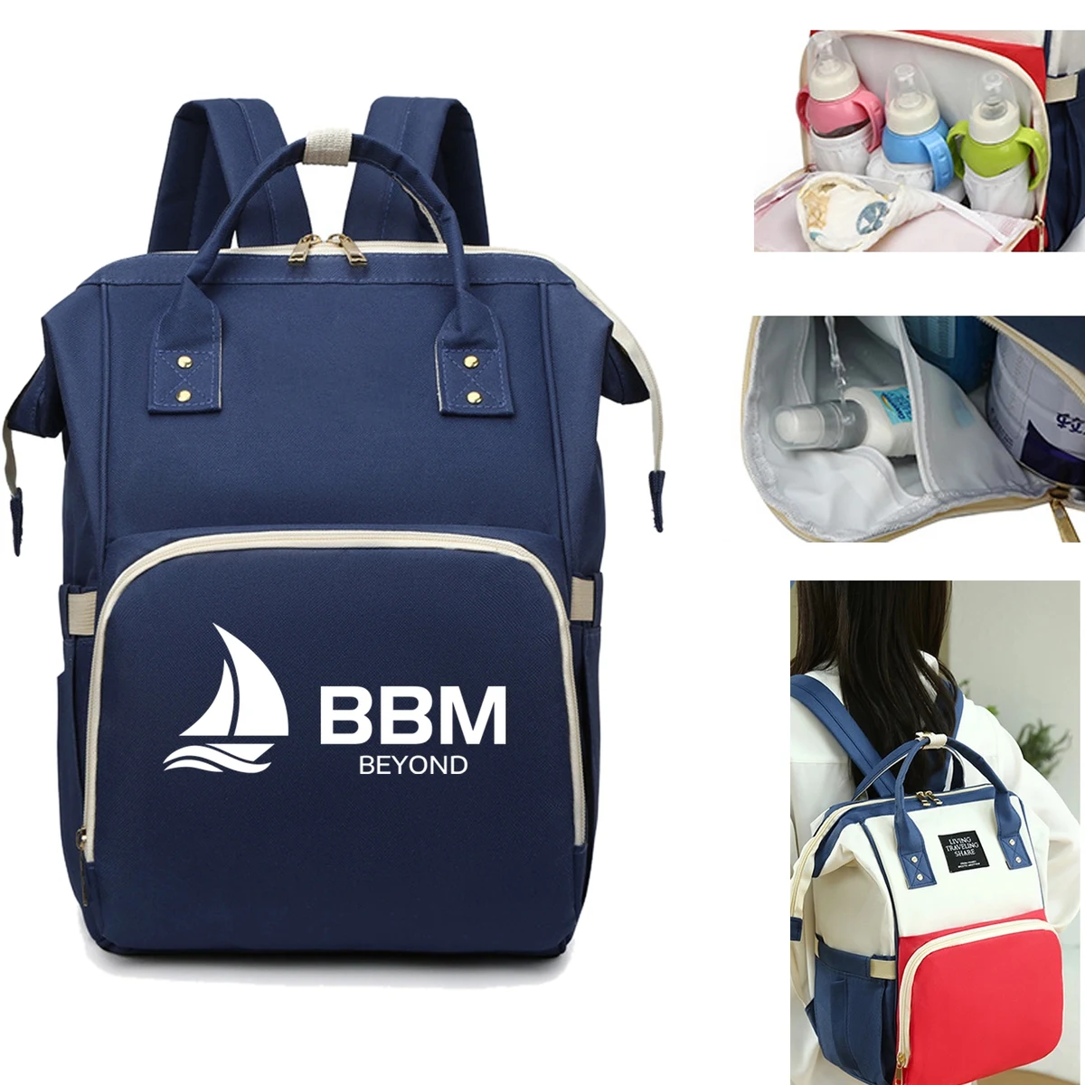Oxford Wet & Dry Separation Diaper Backpack 1