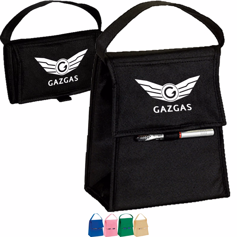 Foldable Insulated 6 Pack Lunch Cooler Bag (8.5” x 10” x 5”)