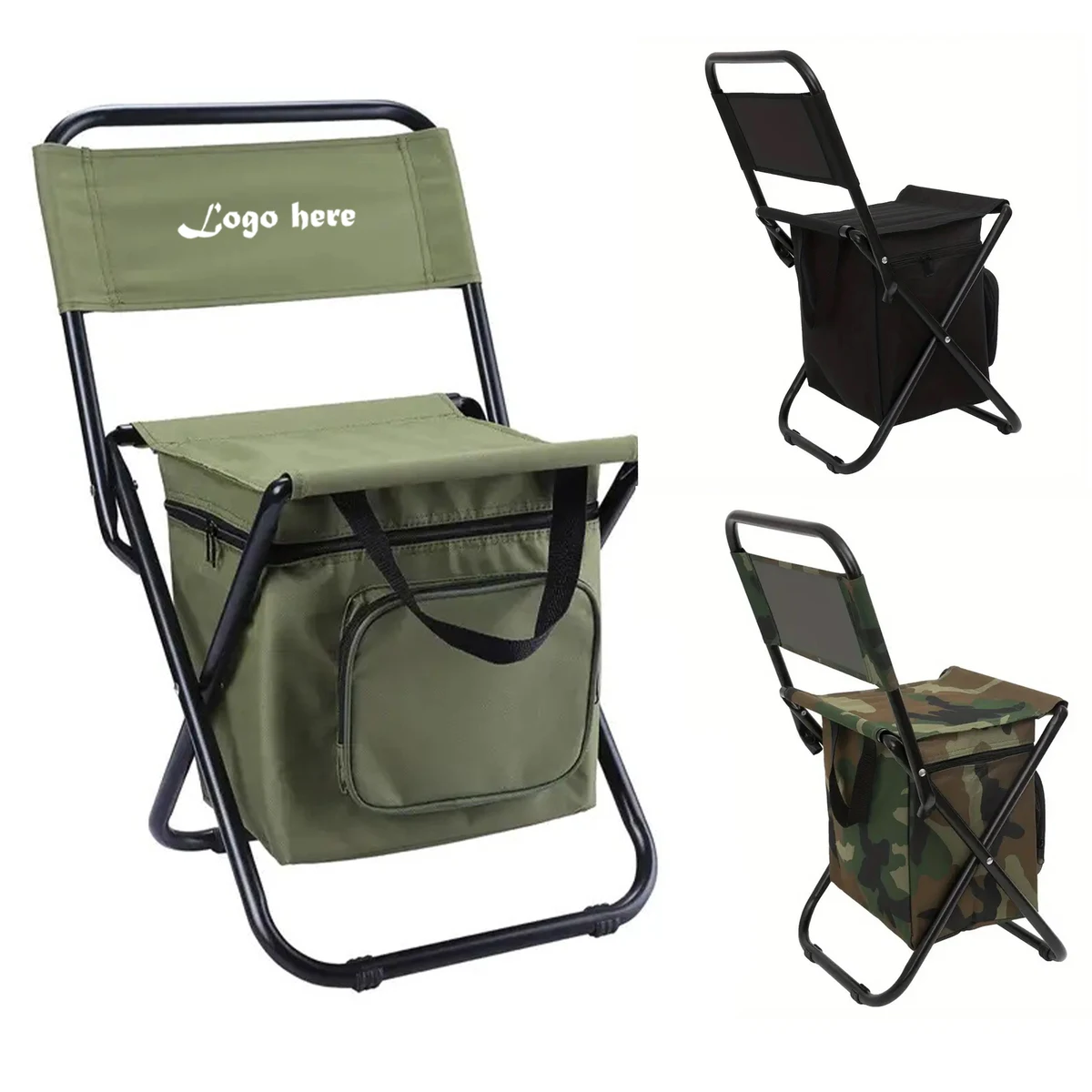 Outdoor Folding Chair with Cooler - 3-in-1 Design 1