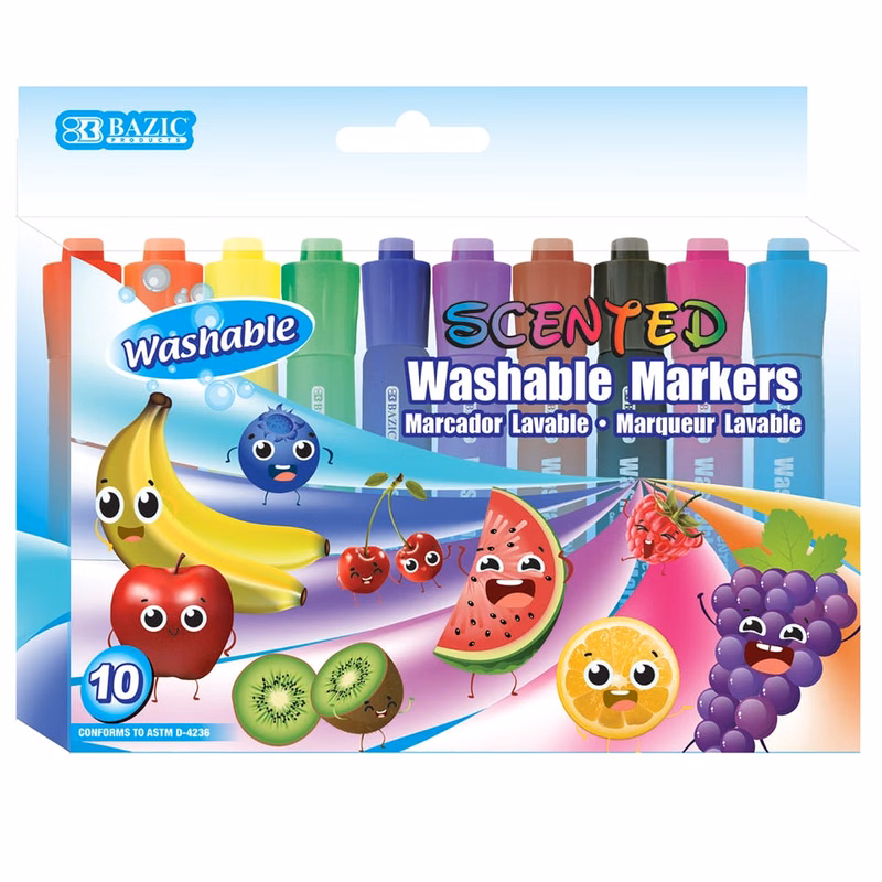Scented Markers - Washable 10 Scents
