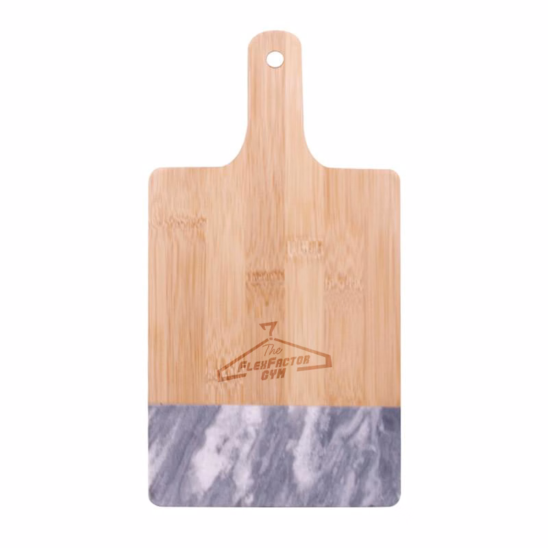 Black Marble & Bamboo Cutting Board