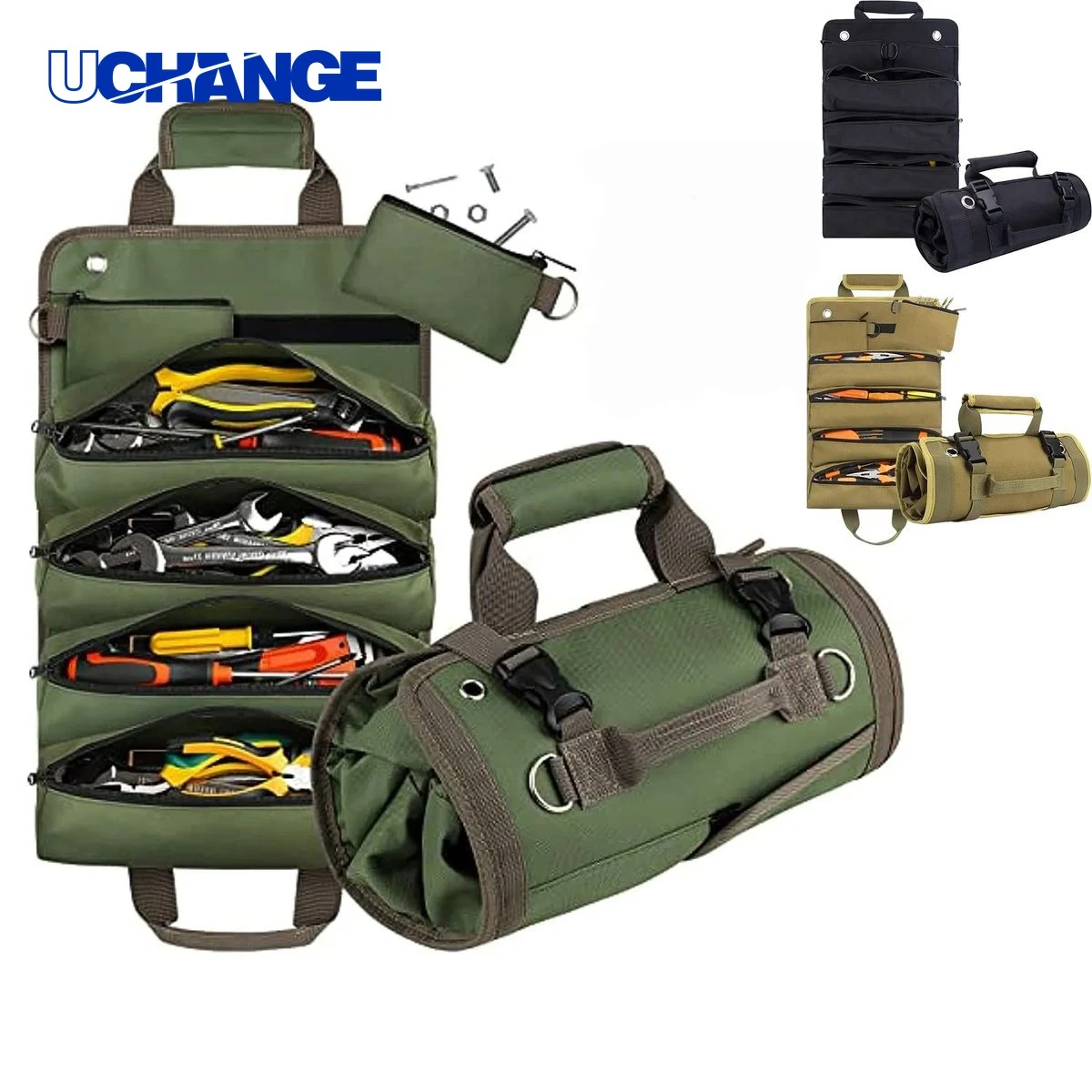Multi Purpose Roll Up Tool Bag for Organization 1