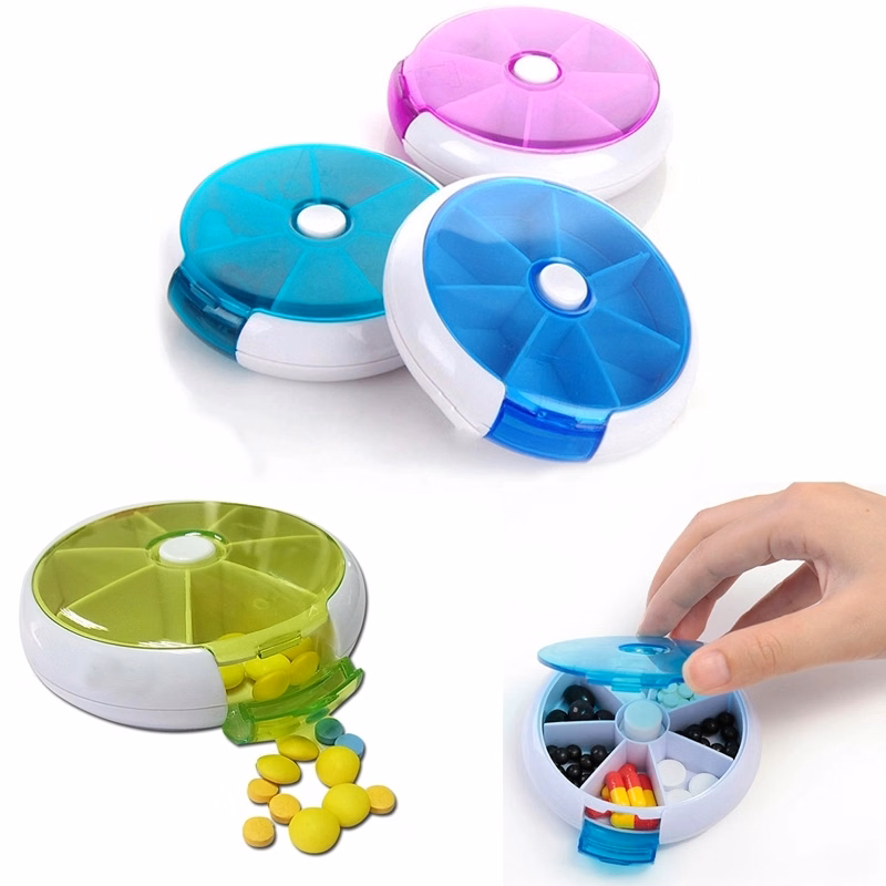 7 Days /Round Twist Pill Box/Case