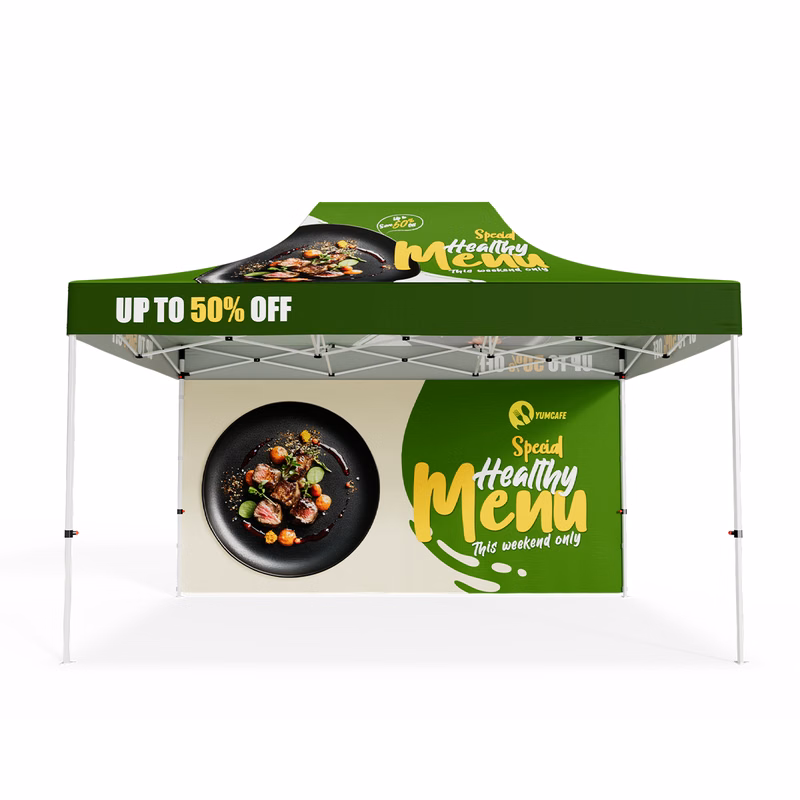 10'x15' Standard Hex Aluminum Frame Tent Kit w/Full Rear Wall